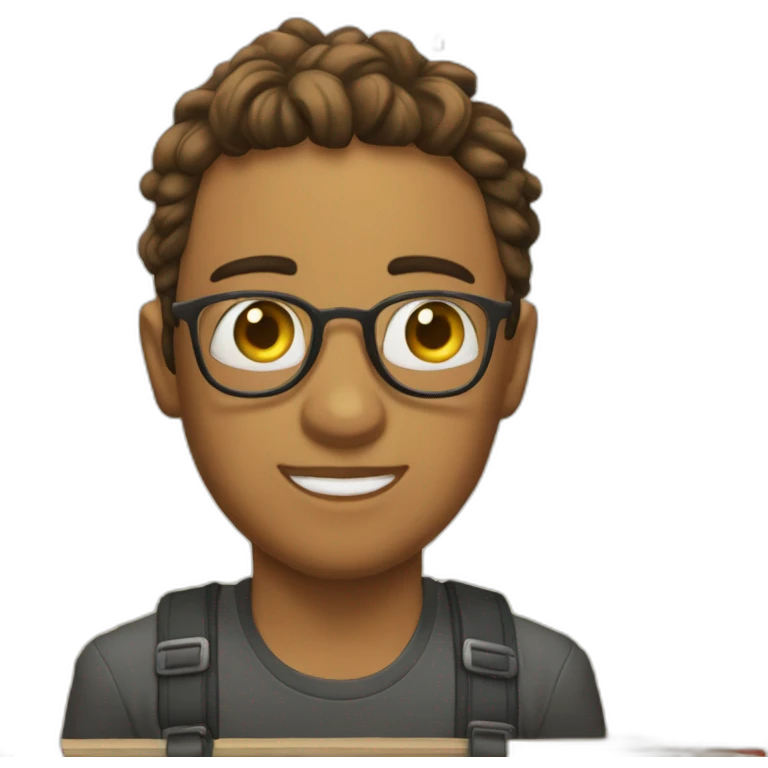 Garoto lendo um livro emoji