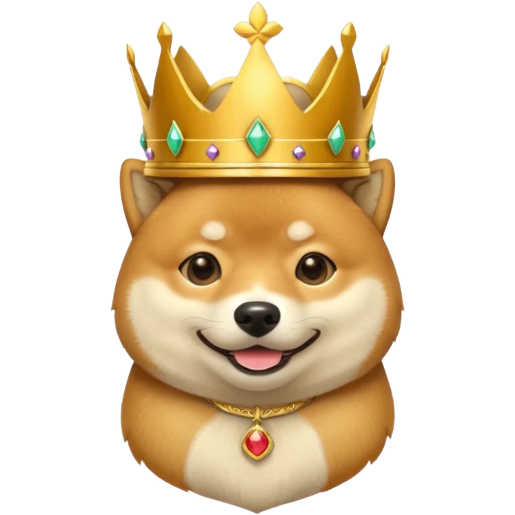 shiba inu wearing kings crown emoji