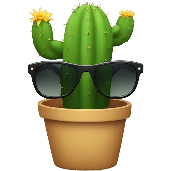 Cactus wearing sunglasses emoji