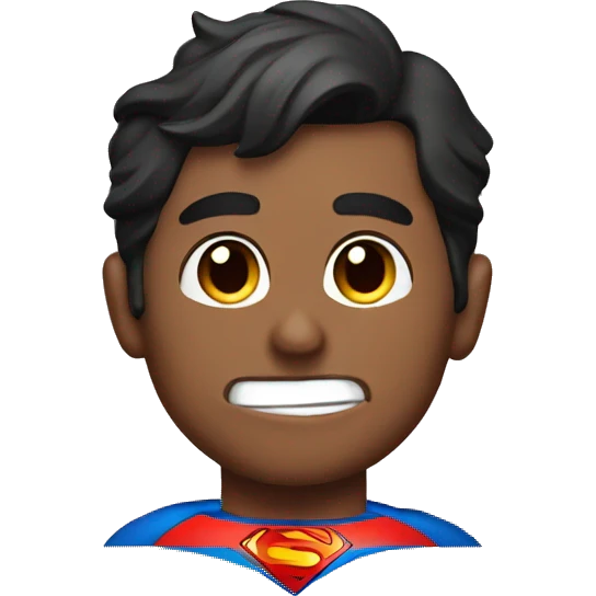 superman with peach emoji emoji