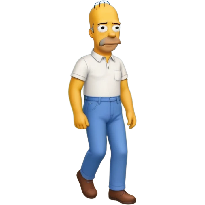 homer going into the hedge emoji