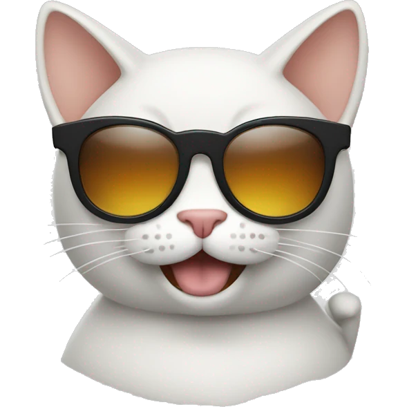 Cat with sunglasses flipping me off emoji