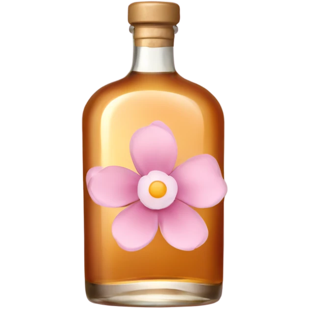 Whisky with pale pink flower emoji