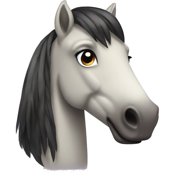 A pony that has a mustache  emoji
