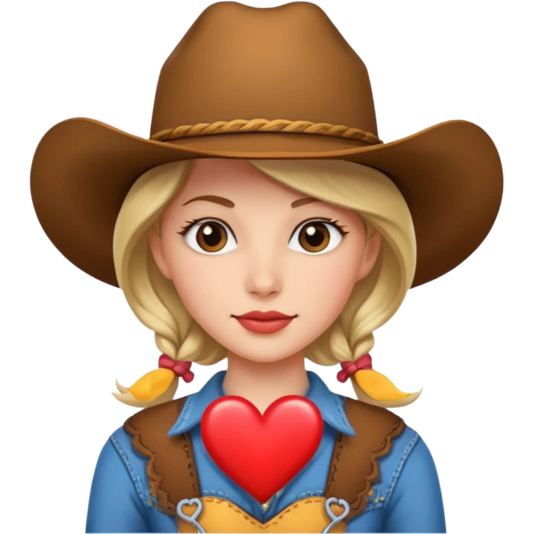 Cowgirl with a heart  emoji