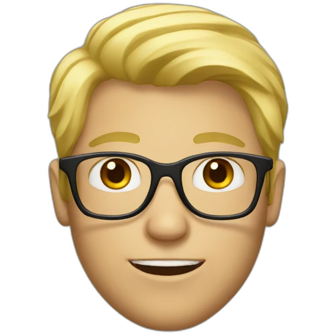 blond man with glasses emoji