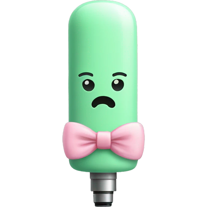 Pastel green vape with pink bow  emoji