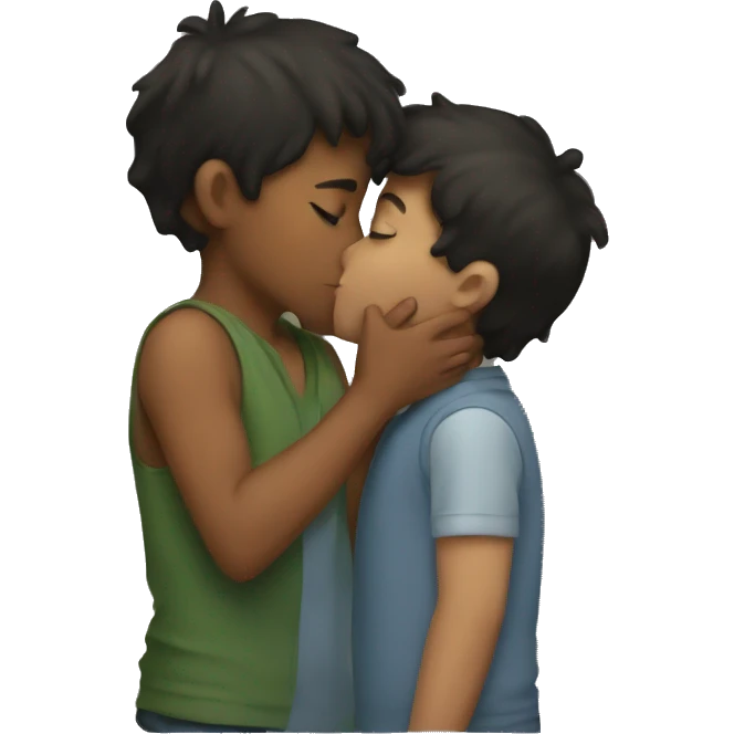 boys kissing  emoji