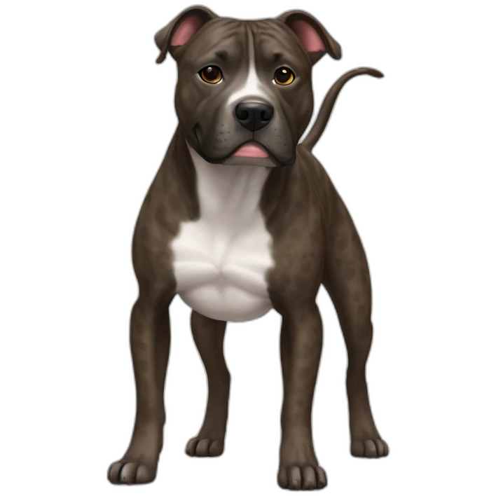 A full brindle staffy - no white. full body  emoji
