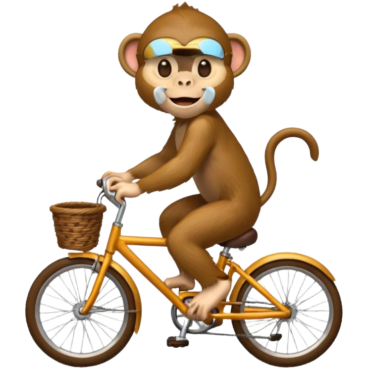 monkey riding a bicycle emoji