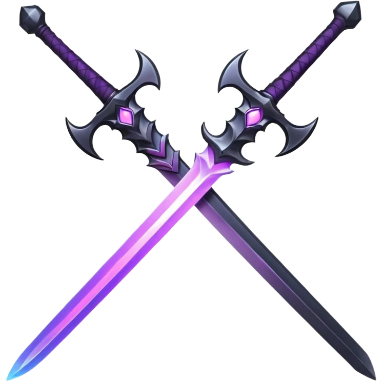 Shadow Fang — black steel + violet aura,Royal Sword. emoji
