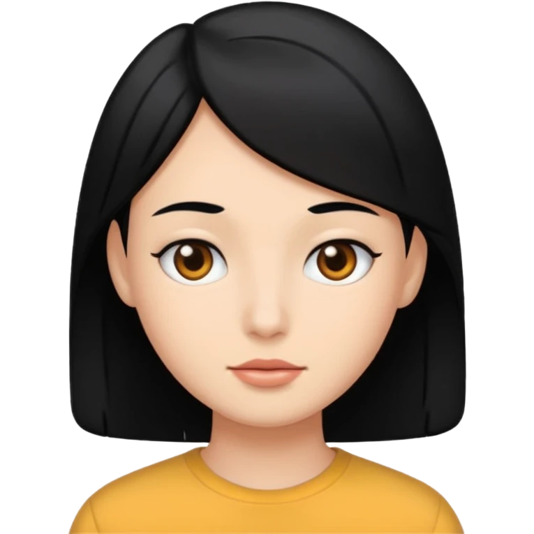 une baleine avec des cheveux noirs emoji