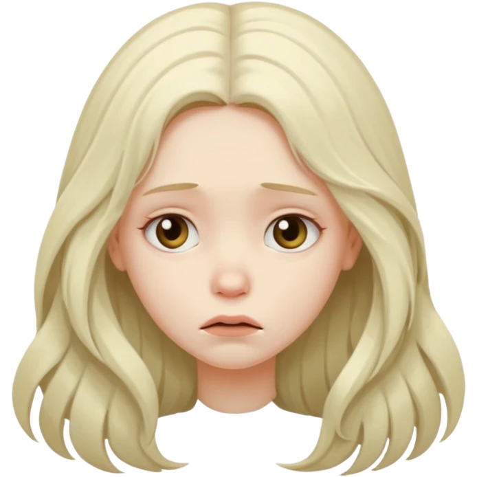 Sad girl  emoji