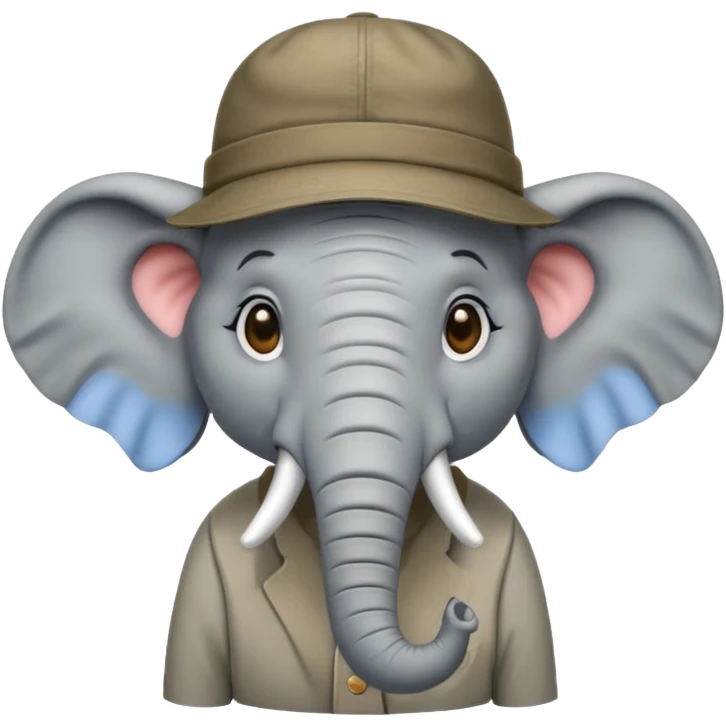 un éléphant voyageur emoji
