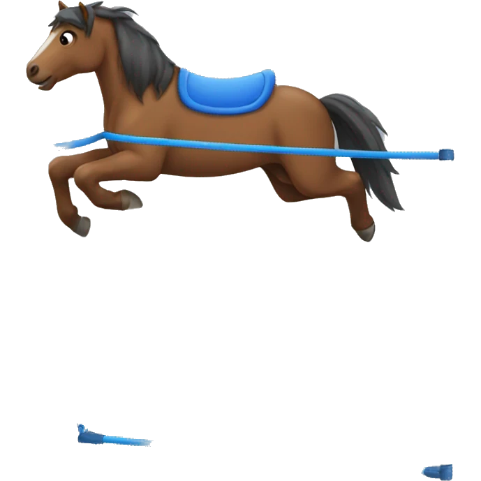 Horse with trampoline emoji