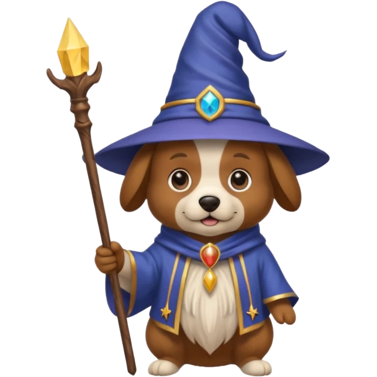 Dog wizard emoji