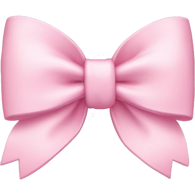 Pastel pink bow emoji