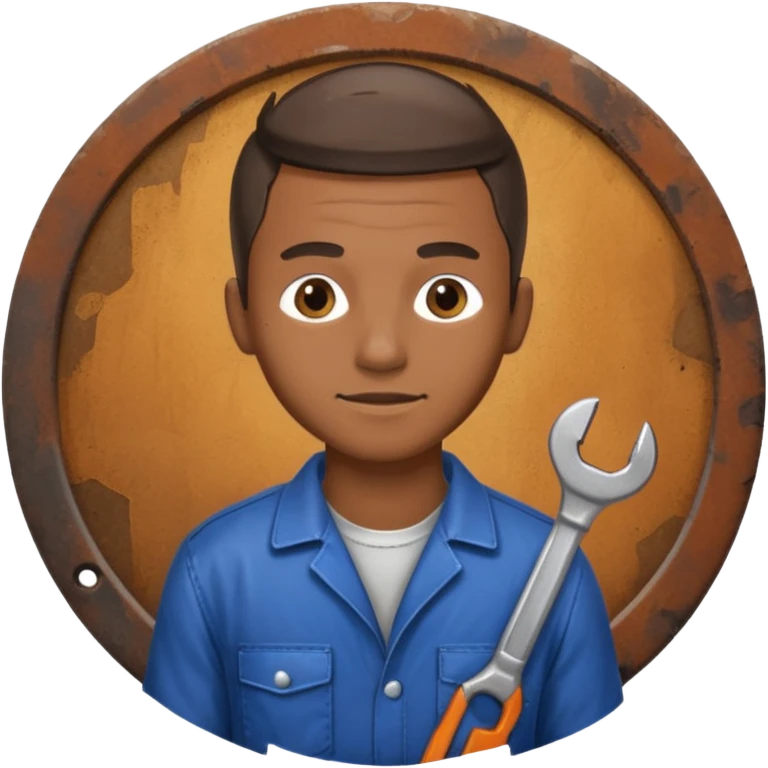 Mechanic + wrench + oil stain emoji