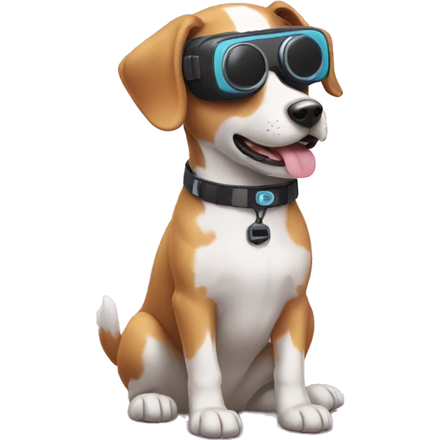 dog with vr set emoji