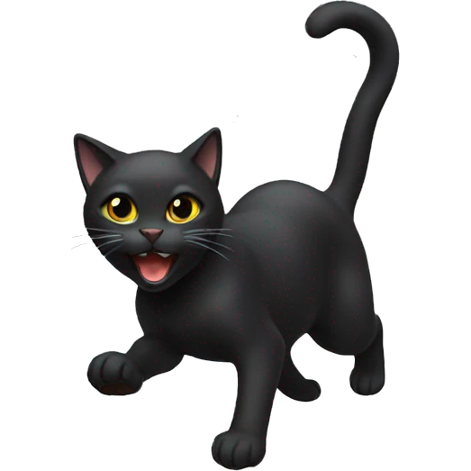 black cat fireball emoji