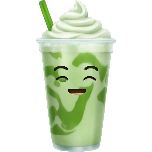 Iced matcha latte emoji