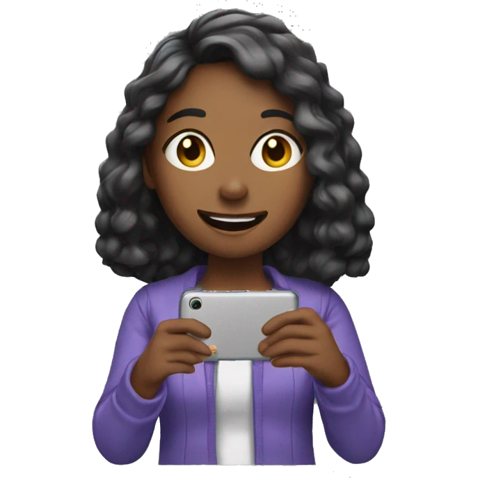 The girl's filming on her phone emoji