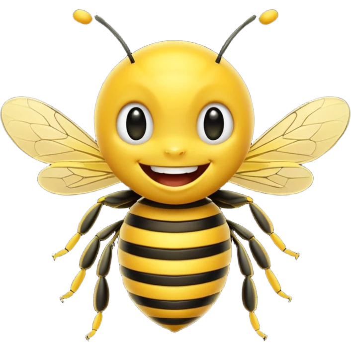 Laughing bee emoji