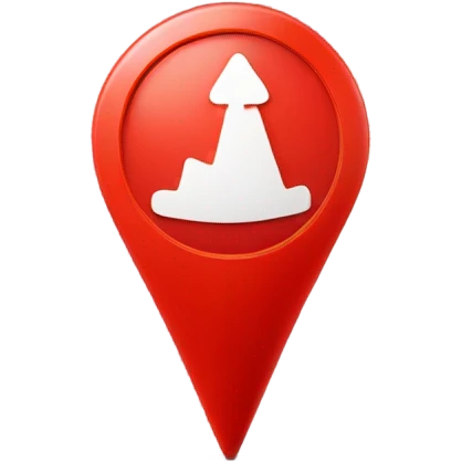 red map pin emoji