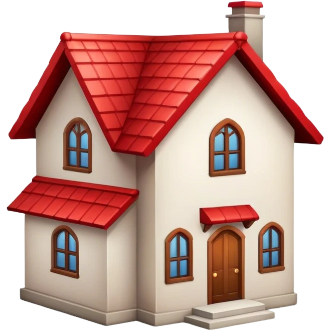 house with a red roof emoji