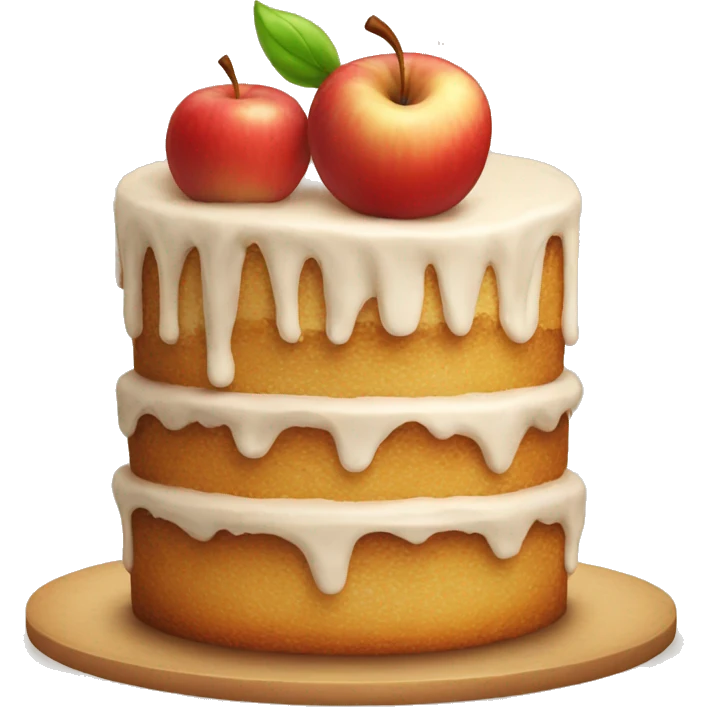 An apple cake emoji