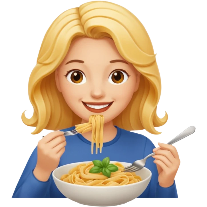 the woman who eats pasta emoji