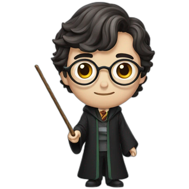 harry potter holds wand emoji