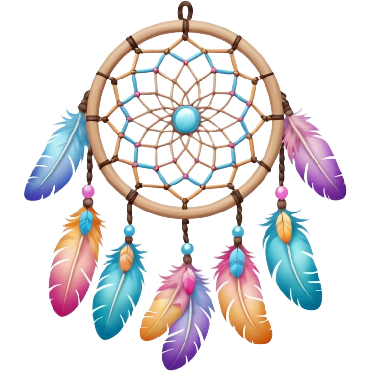 Mini pastel dreamcatcher with white wooden frame  emoji