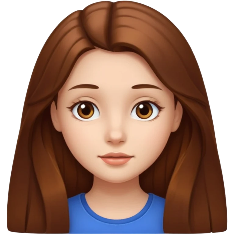 a girl with square face emoji