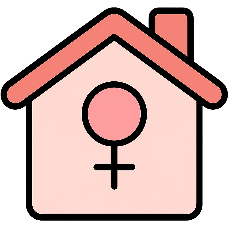 vector icon of a feminine home in rose gold and blush pink, flat minimal design, soft glow, white background, with rounded corners emoji