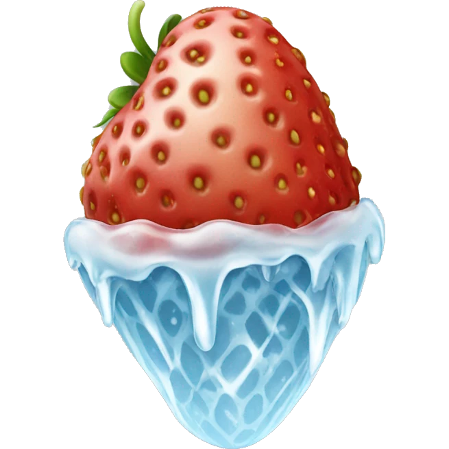 ice strawberry  emoji
