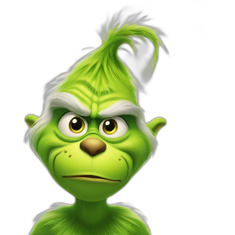 Grinch greeting with his hand on head emoji