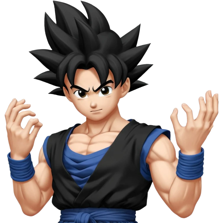 Goku black and Goku white Potara fusion = vegito black white emoji