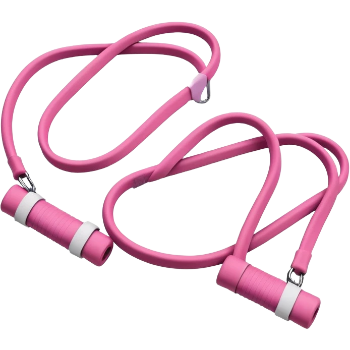 pink resistance bands with handles emoji