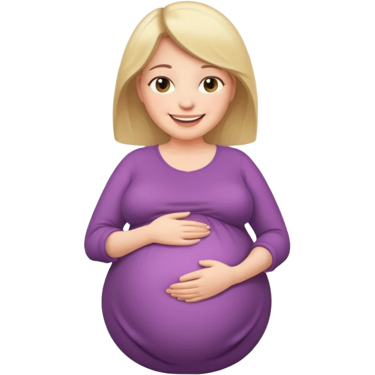 heavily pregnant woman with very large belly emoji