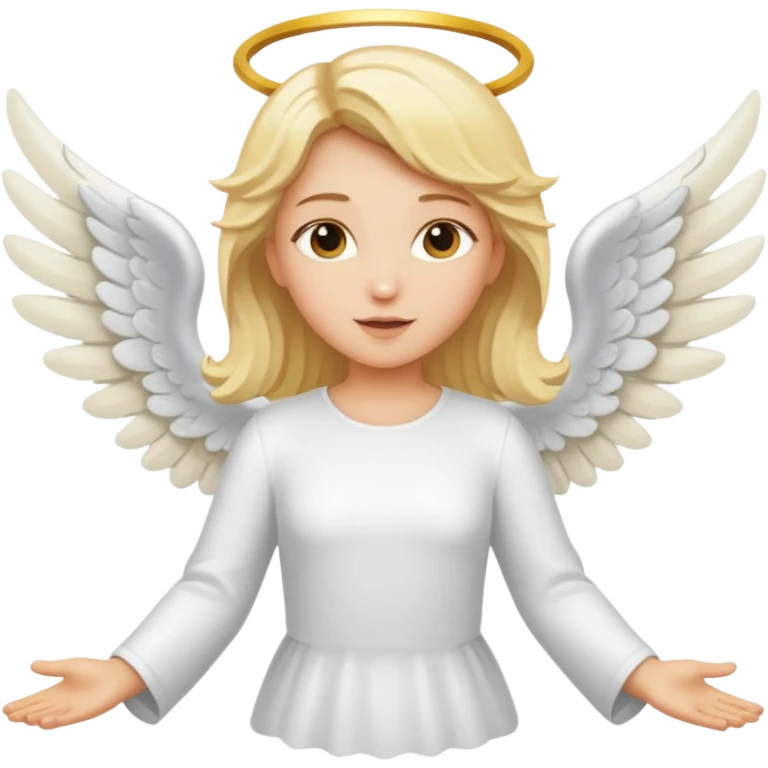 Blonde angel flying  emoji