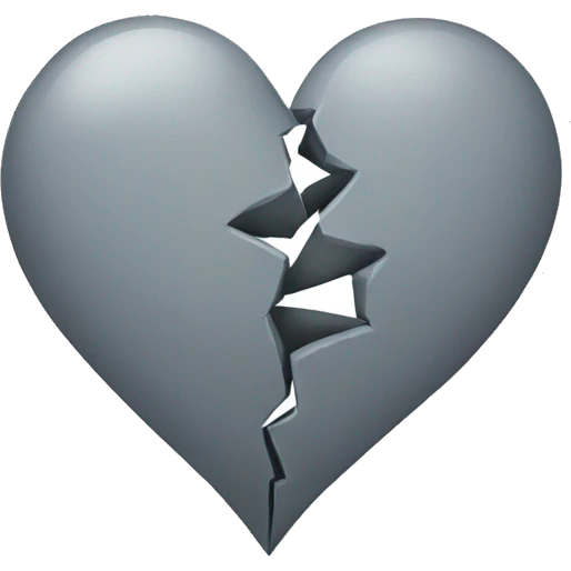 Broken grey heart  emoji