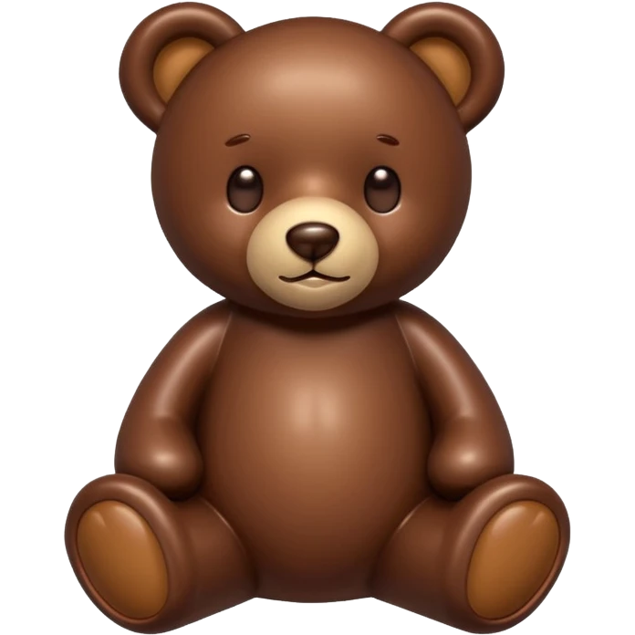 Teddy bear made of chocolate  emoji