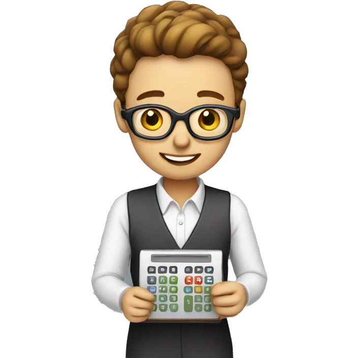 bookkeeper with calculator emoji
