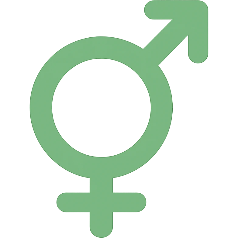 agender symbol, flat green, minimal emoji style, suitable for Discord role icon, color icon style emoji