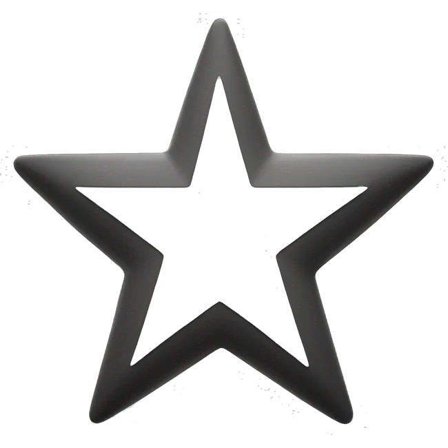 Monochrome star on white emoji