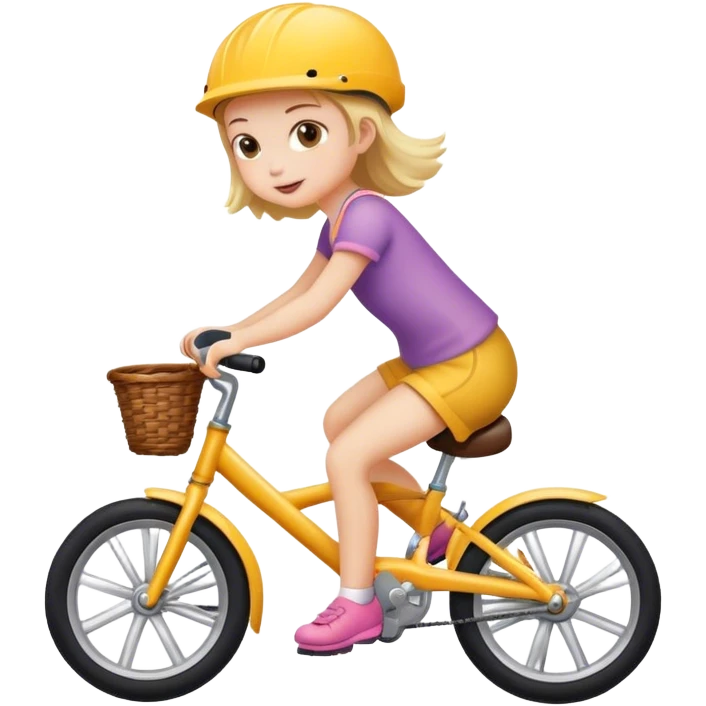 Little girl on a bike emoji