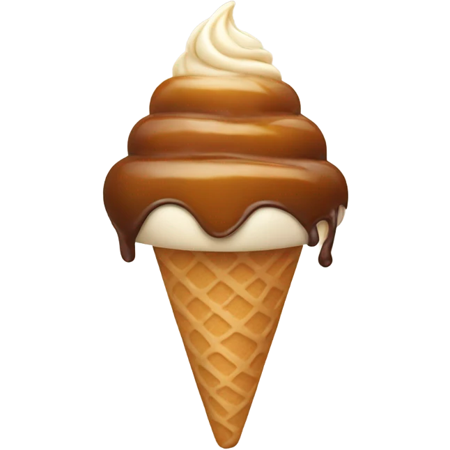 Ice cream with caramel  emoji