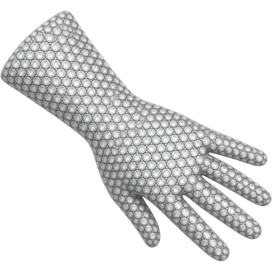 Swarovski diamond glove emoji