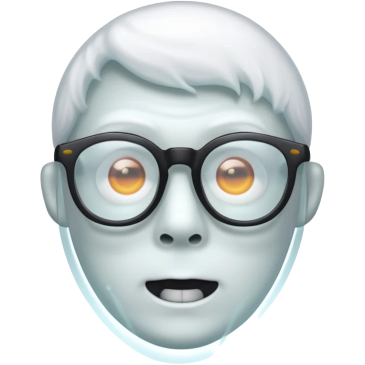 ghost with glasses emoji